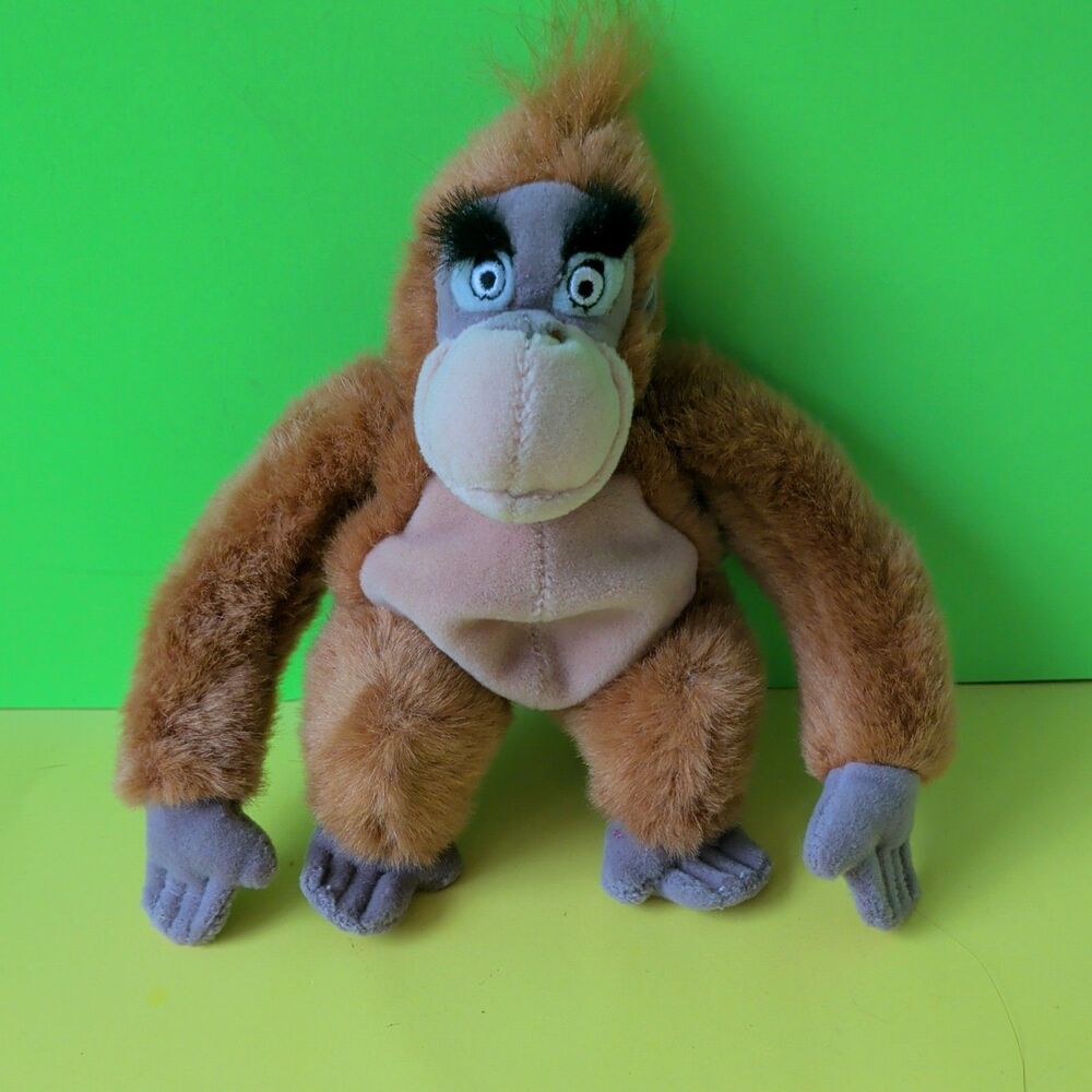 Disney Store Jungle Book King Louie 8" Bean Bag Plushie Orangutan